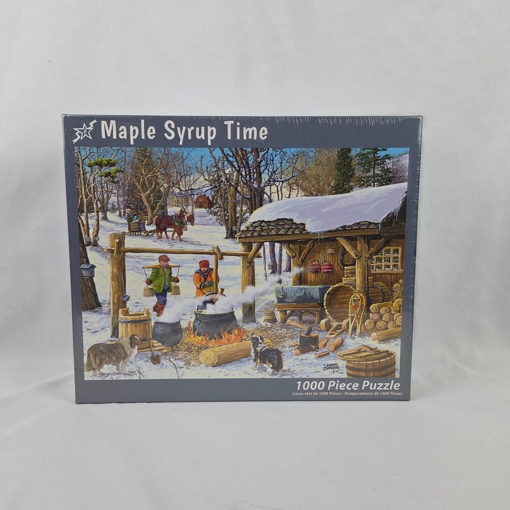 New Sealed Vermont Christmas Company "Maple Syrup Time" 1000 Pc Puzzle Ages 12+